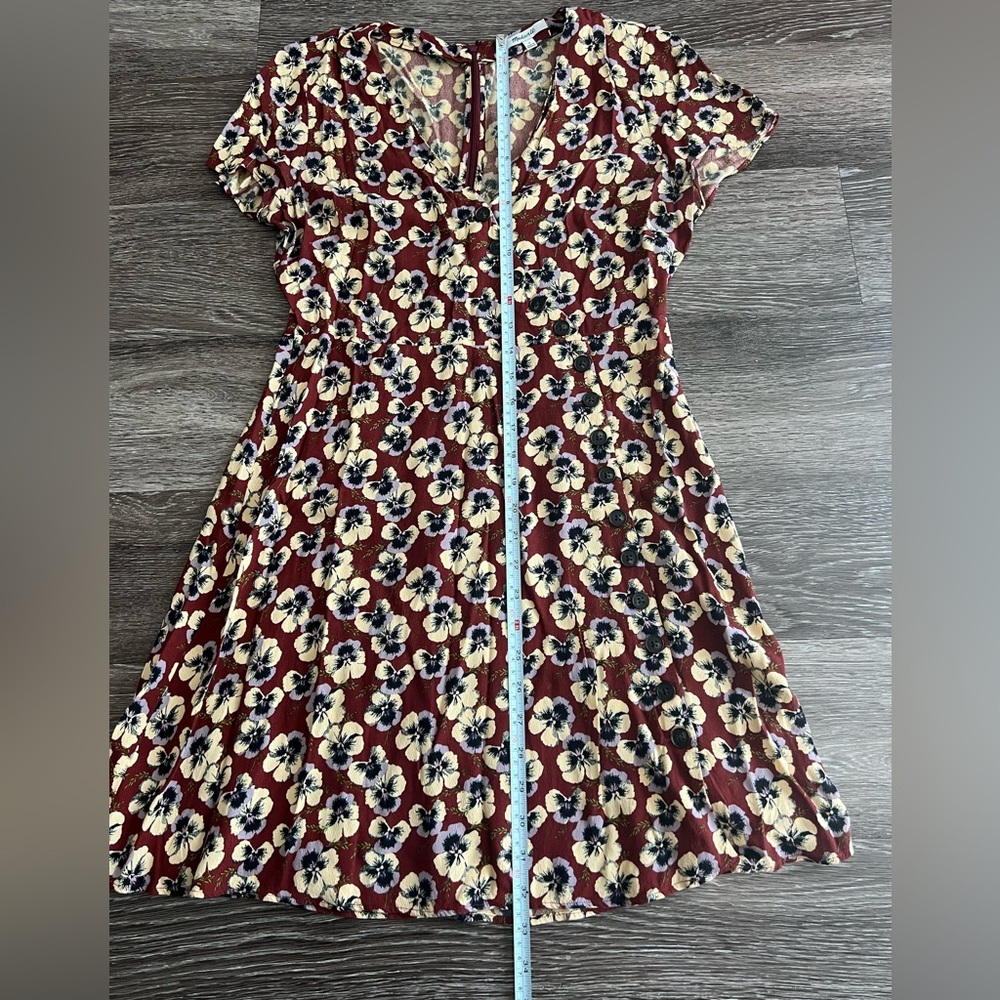 Madewell button wrap dress in viola floral - Picture 10 of 12
